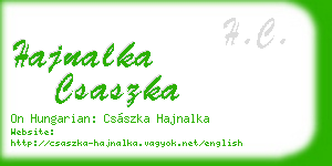 hajnalka csaszka business card